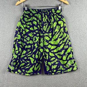 Jordan Basketball Shorts Mens Small Purple Green Fragmented Print AOP Dri-Fit